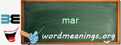 WordMeaning blackboard for mar